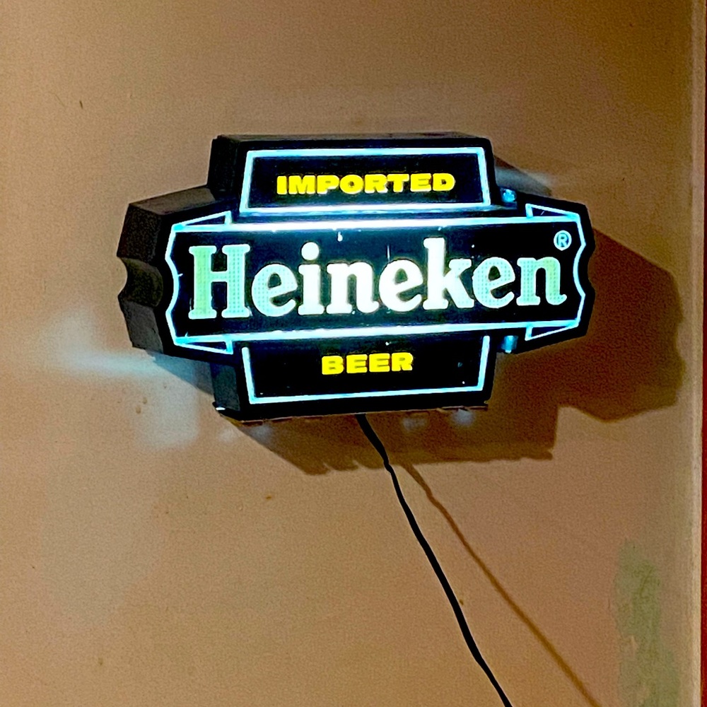 VINTAGE RARE Heineken Beer Lighted Sign💡⚠️😎